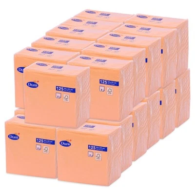 2.000 Zellstoff Servietten 33x33cm 2-lagig Papierservietten (16x125er) - Apricot - Bild 1 von 4