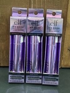 e.l.f. Big Mood Mega Volume & Lifting Mascara Hourglass Brush #Brown lot (3) - Picture 1 of 12