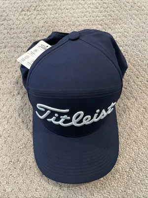 🧢 NUEVO CON ETIQUETAS - Gorra de golf Titleist azul marino tela de rendimiento protección UV Foto 1 de 4