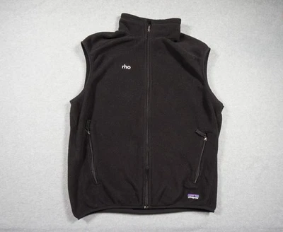 Chaqueta Patagonia Para Hombres Grande Negro Chaleco Synchilla Polar Cremallera Completa Exterior Caminata Foto 1 de 4