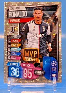 2019 Cristiano Ronaldo Silver Speckle MVP  Topps Match Attax #CJUV - Picture 1 of 3