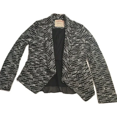 Blazer abierto Cartonnier Anthropologie para mujer grande negro manga larga ligero Foto 1 de 4