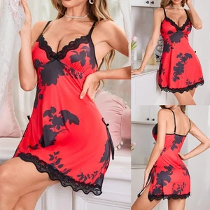 Sexy Lingerie Women Babydoll Teddy Sleepwear Underwear Lace Nightwear Mini Dress - Picture 1 of 10