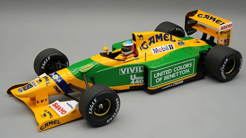 MODELLINO AUTO F1 STATICO TECNOMODEL BENETTON B192 SCHUMACHER WINNER SPA GP 1992 - Immagine 1 di 4