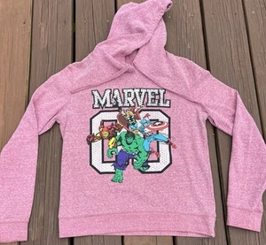 Marvel Pink Hoodie Youth Medium M 7 / 8 Avengers Superheroes Comics Girls Boys - Picture 1 of 7