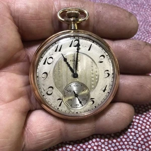 Antique pocket watch Elgin USA Western engraving pattern 14 karat functionality - Picture 1 of 4