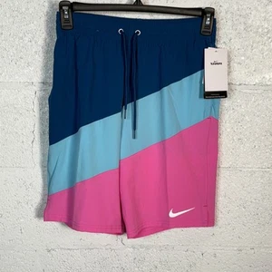 Nike Men's Color Surge Colorblocked 9" Swim Trunks - Playful Pink small $74 - Picture 1 of 6