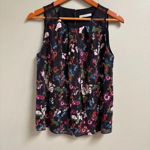 Alice Olivia Womens Silk Floral Top Size *M Lace Sleeveless Fairy Whimsigoth - Picture 1 of 10