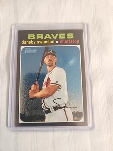 Topps Heritage Dansby Swanson 2020 cromo exclusivo/999 #THC-390 Braves - Imagen 1 de 2