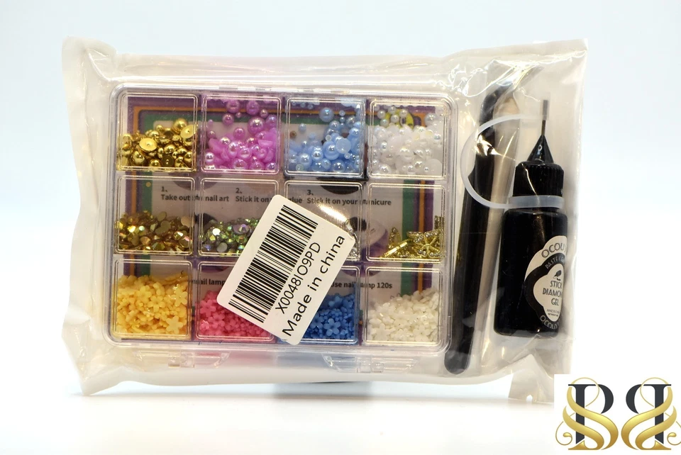 Perlas pedrería colores mezclados para arte en uñas y manualidades hágalo usted mismo Foto 1 de 1