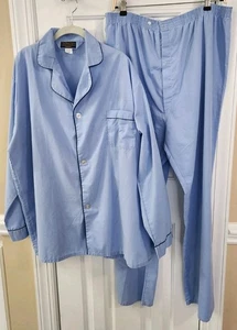 Conjunto de pijama azul manga larga talla XL alto vintage Sears The Men's Store - Imagen 1 de 15