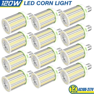 12X E39 120W Warehouse LED Corn Light Bulb 4.5K/5K/5.7K CCT Replace 450W MH/HPS - Picture 1 of 14