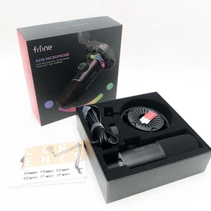 FIFINE USB Gaming Mikrofon, RGB Dynamische Mikrofone PC mit Stummschalttaste, - Afbeelding 1 van 5