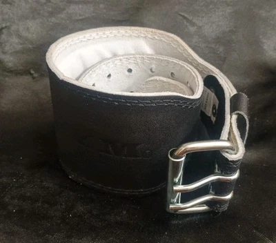 Cinturón de levantamiento de pesas Gold's Gym cuero negro levantamiento de pesas S/M 22"-33" acolchado  Foto 1 de 4