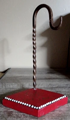 Leo Smith Folk Art Ornament Stand Christmas 1994 Artist Signed - Image 1 of 2