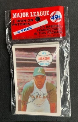 1970 KELLOGGS UNOPENED CELLO PACK  REGGIE JACKSON ON TOP MINT! - Image 1 of 2