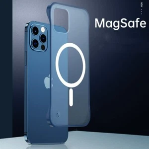 Frameless Magnetic Thin PC Phone Ring+ Matte Cover Case For iPhone 13 Pro Max 12 - Picture 1 of 15
