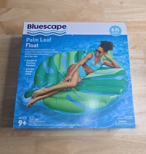 Flotador inflable azul hoja de palma salón piscina 9 años en adelante unisex 6’ - Imagen 1 de 5
