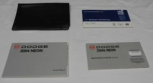 2004 DODGE NEON OWNER'S MANUAL 3 PC SET & BLACK DODGE FACTORY CASE.FREE S/H - Picture 1 of 7