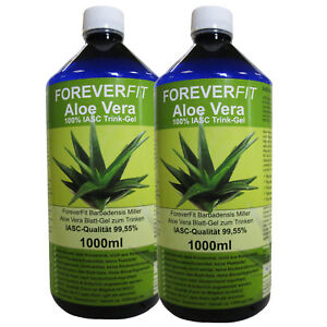 ForeverFit Aloe Vera Trinkgel 2x 1000ml Barbadensis Miller Blattgel. 30241