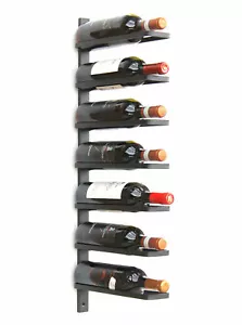 Weinregal Metall Wand Schwarz 93885 Flaschenregal Flaschenhalter Wandmontage - Bild 1 von 7