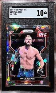 2022 Panini Prizm UFC PAUL CRAIG RC Rookie #170 SILVER CRACKED ICE PRIZM SP - Picture 1 of 2