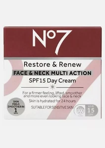 No7 Restore & Renew Face and Neck Multi-Action Day Cream SPF 15 - 50 ml - Picture 1 of 1