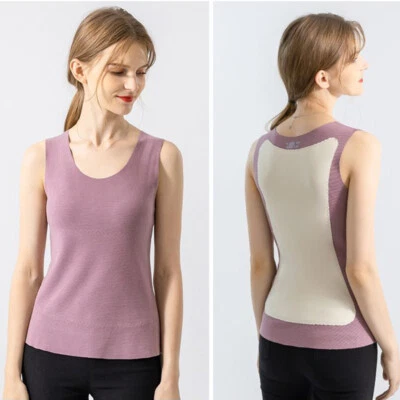 Dama Ropa Interior Térmica Polar Camiseta sin Mangas Chaleco Camiseta Interior Elástica Invierno Cálida Delgada Foto 1 de 4