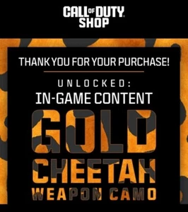 Call of Duty MW3 Warzone Gold "CHEETAH CAMO" - Fast Delivery! - Picture 1 of 1