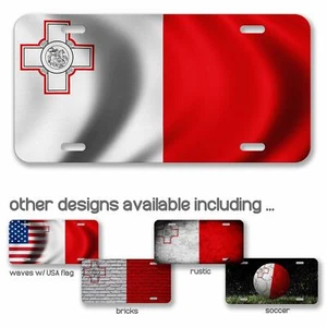 High Grade Aluminum License Plate - Flag of Malta (Maltese) - Many Options - Picture 1 of 10