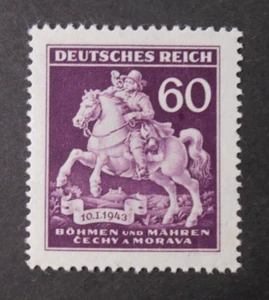 GERMANIA , GERMANY REICH 1943 Boemia /Bohmen & Moravia Francobollo  1V. cpl MH* - Imagen 1 de 1