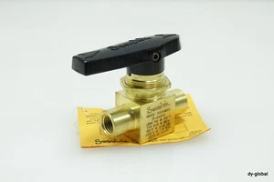 SWAGELOK NNB B-44F4 Brass 40 Series Ball Valve 0.281inch VLV-I-472=2A42-5 - Picture 1 of 6