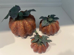 Broomsnickle Pumpkin Figurines - Set of 3 by Linda Lindquist Baldwin