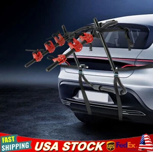Bike Rack For Car Trunk Mount 3 Bicycle Carrier Sedan Hatchback SUV Minivan New - Picture 1 of 8