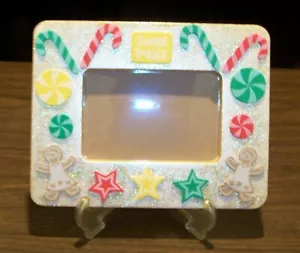 NEW Unique 6x8 Handmade Picture Photo Memory Frame with Easel Gingerbread Candy - Picture 1 of 1