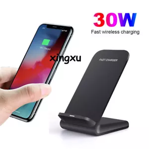 30W Fast Wireless Charger Stand Dock For Apple iPhone 11 12 13 14 15 16 Pro Max - Picture 1 of 14
