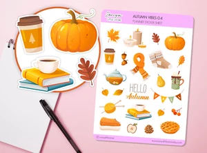 Cosy Autumn Fall Planner Stickers | Autumn Leaves Stickers | Fall Season Pumpkin - Picture 1 of 2