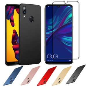 Hardcase Huawei P Smart 2019 / Honor 10 Lite Hülle Cover Bumper matt + Glasfolie - Picture 1 of 24