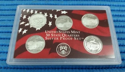 2006 S United States Mint 50 States Quarters Silver Proof Coin Set - Image 1 of 2
