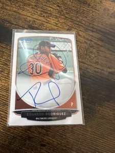Autógrafos Bowman Chrome 2013 - Prospects #BCA-ER Eduardo Rodríguez AU, RC - Imagen 1 de 2