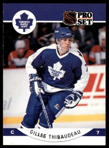 1990-91 Pro Set Gilles Thibaudeau Rookie Toronto Maple Leafs #290