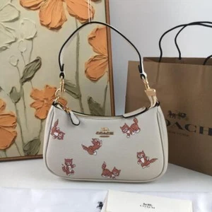 COACH CC777 Teri Shoulder Bag With Dancing Kitten Print Outlet NEW JAPAN #GBJ - Picture 1 of 11