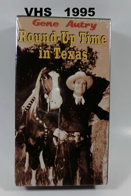 Gene Autry Round-Up Time in Texas 1995 VHS Cowboy Western B/W 1937 Sealed - Image 1 of 4