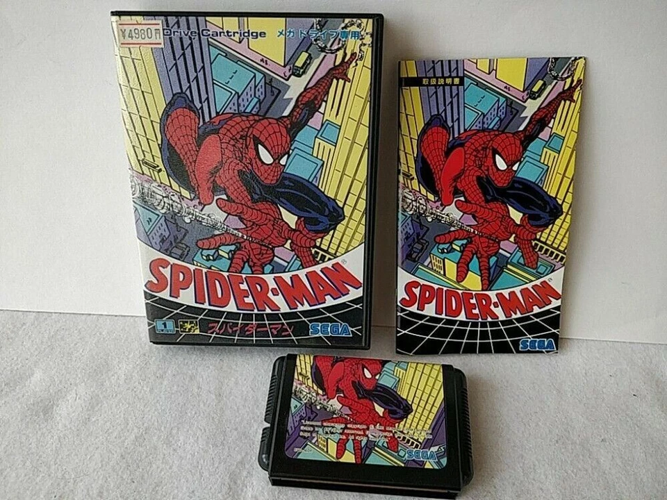 Spider Man SEGA MEGA DRIVE (Genesis ) Cartridge, Manual, Boxed set tested-d1111- - Image 1 of 4