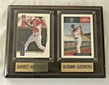 2004/2005 Donruss Team Heroes Angels Vladimir Guerrero & Garret Anderson On Wood