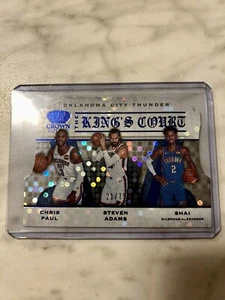 2019-20 Crown Royale Blue Kings Court Shai Gilgeous Alexander, CP3, Adams /75 - Picture 1 of 2