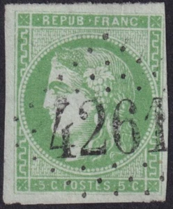 France-Emission de Bordeaux-N°42B oblitéré gros chiffre 4261 - Foto 1 di 2