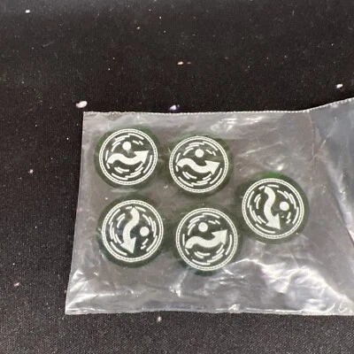 star wars x-wing miniatures game Acrylic Dark Green Evade Tokens FFG PROMO - Image 1 of 2