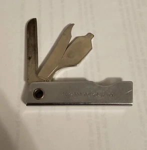 Throwback Plywood Oshkosh Advertising Pocket Combination Tool #1366 - Picture 1 of 3