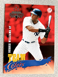 2003 Donruss Champions Bernie Williams Team Colors Card #TC-21 Yankees